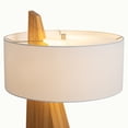 thumbnail image 6 of Obelisk Floor Lamp - Natural Ash Wood Finish White Cotton-Linen Shade, 6 of 11