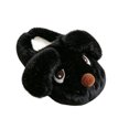 thumbnail image 4 of ABSUYY Closed Back Kids Slippers for Boys Girls,&nbsp;Black&nbsp;Fuzzy Plush Dog House Shoes, Non Slip Warm, Size 12.5 Little Kid, 4 of 7