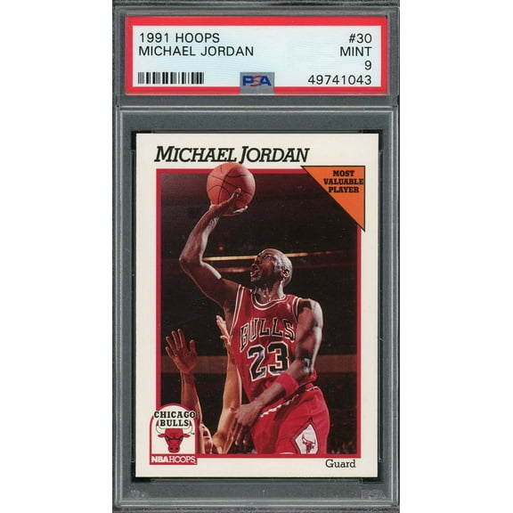 Michael Jordan 1991 Hoops Basketball Card #30 Graded PSA 9 MINT
