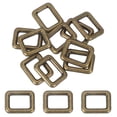 thumbnail image 1 of Uxcell Metal Rectangle Rings Buckle, Zinc Alloy Adjuster Sliders Webbing Strap Fasteners Copper 16mm, 1 of 7