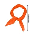 thumbnail image 3 of UJNDER Women's Scarf Chiffon Square Candy Colored Soft Lightweight Orange A, 3 of 4