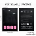 thumbnail image 3 of Valentine’s Day Press On Nails Short Glossy Acrylic Fake Nails with Heart Design, Valentines Day Nails Set Press-ons, Artificial False Nails with Jelly Adhesive Glue for Women Nail Art 24PCS, 3 of 8