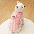 thumbnail image 2 of NovaStitch Pineapple Textured Plush Pet Vest with 3D Honeybee Decor Dog Cozy Outfit Dog Kitten Puppy Pet Apparel Pink M, 2 of 7