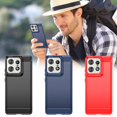 thumbnail image 1 of PFDDRW Soft Silicone Brushed Carbon Fiber TPU Phone Case For Moto Edge 50 Pro, 1 of 8