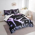 thumbnail image 3 of Castle Fairy Gymnastics Dance Bedding Comforter Set 7-Piece for Girls Female Women,Dreamy Princess King Bedding Sets,Gradient Bling Glitter Ultra Soft Bed Sheets,Ultra Soft Home Decor,Reversible, 3 of 8