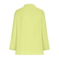 thumbnail image 6 of Fznquz V Neck Women's Tops Button Up Plain Green Shirts Winter Casual Long Sleeve Fall Womens Tee Shirts, 6 of 7