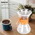 thumbnail image 2 of Pour Over Coffee Maker, Borosilicate Glass Carafe, Stainless Steel Filter and Modern Wooden Collar, Glass Coffee Maker, Coffee Dripper Brewer, 2 of 5