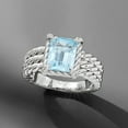 thumbnail image 4 of Ross-Simons 3.00 Carat Sky Blue Topaz Ring With White Topaz Accents in Sterling Silver, Women's, Adult, 4 of 6