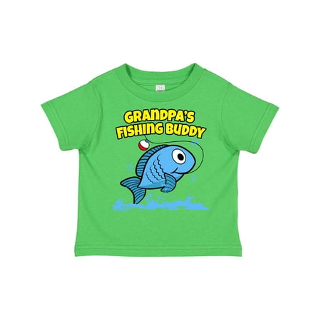 

Inktastic Grandpa s Fishing Buddy (blue) Gift Toddler Boy or Toddler Girl T-Shirt