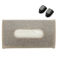 thumbnail image 1 of Sun Visor Tissue Holder Car Mounted Paper Towel Access Beige Rectangular 23.2X12.8cm 1Pcs, 1 of 3