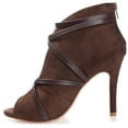 thumbnail image 3 of Journee Womens Samara Back Heel Zip Peep Toe Stiletto Booties, Widths Available, 3 of 10