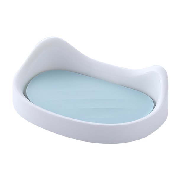 Caja De Jabón De Gato De Dibujos Animados Rejilla De Drenaje Doble Montada En La Pared Caja De Jabón De Baño Desmontable Sin Perforaciones Con Ranura Adhesiva Que No Deja Marcas Medio Elevado Cateissary HA026985-03