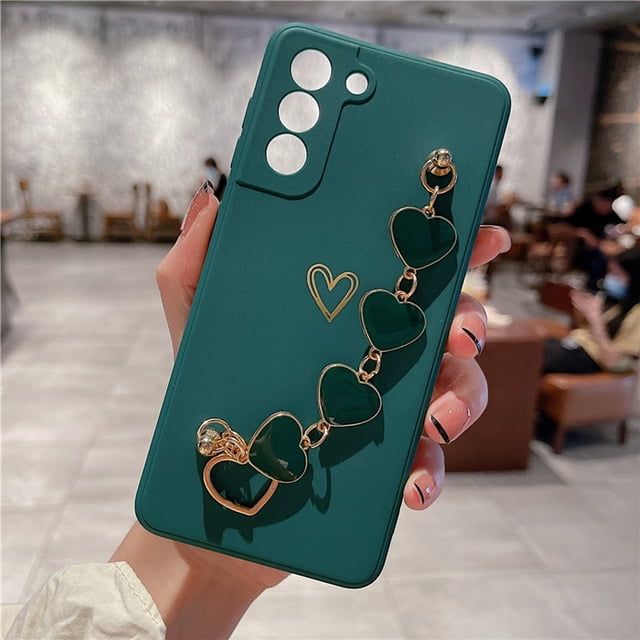 Funda de teléfono con pulsera de corazón de amor 3D para Samsung S23 S22 S21 Plus Note 20 Ultra S20 FE A52 A72 A12 A32 A51 A71, funda de silicona Tan Jianjun unisex