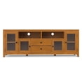 thumbnail image 4 of Simpli Home Cosmopolitan 72 inch Wide Solid Wood TV Stand in Light Golden Brown For TVs up to 80 inches, 4 of 13