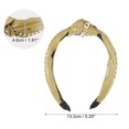 thumbnail image 2 of Unique Bargains 1 Pcs Women Knotted Headbands Fashion Vintage Knotted PU Leather Hair Hoop Hair Accessories Gold Tone, 2 of 7