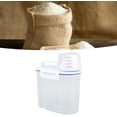 thumbnail image 2 of Recipiente para Cereales, Recipiente para Arroz Diseño Hermético Resistente Al Calor con Taza Medidora para el Hogar (1,5 kg Blanco), 2 of 4