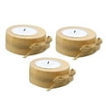 thumbnail image 4 of NICEXMAS Beige Wooden Candlestick European Style Crafts Ornament for Storage 3Pcs, 4 of 8