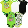 Nickelodeon Ninja Turtles Baby Boys Bodysuits Pack of 5 (0-3 Months)