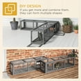 thumbnail image 4 of PawHut Wooden Outdoor Cat Tunnel Toy W/ Entrances, Cat Tube, Gray, 4 of 9