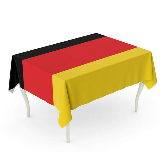SIDONKU Red Germany German National Flag Yellow Black Country Emblem Tablecloth Table Desk Cover Home Party Decor 60x120 inch