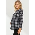 thumbnail image 2 of Plaid Boat Neck Maternity Knit Top, 2 of 3