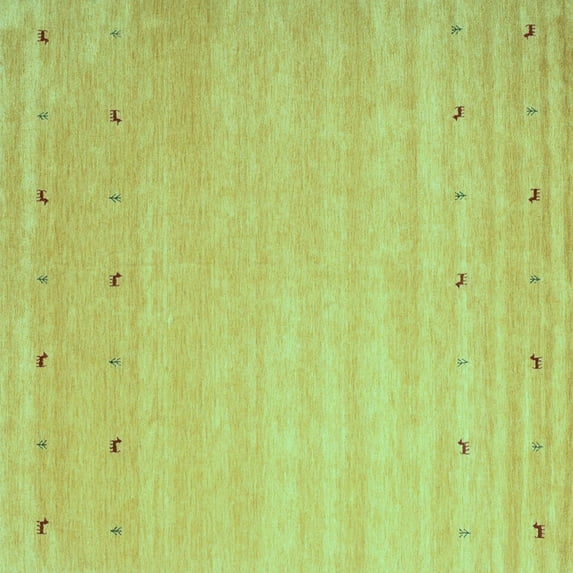 Ahgly Company Indoor Square Abstract Light Blue Contemporary Area Rugs, 5' Square