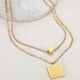 thumbnail image 2 of Europea y de acero inoxidable Inglés Letra Collar Personalidad Versátil Rectangular Joyería Femenina, 2 of 8