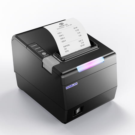rongta 80mm Thermal Receipt POS Printer with Auto Cutter, USB, Serial, Ethernet, Windows Mac Linux Compatible