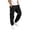 Black, variant on Liuinsasek Boys' Back-to-School Cargo Jogger Pants Solid-Color Casual Elastic Drawstring Waist Multi Pockets Durable Tapered Long Pants for Fall/Winter
