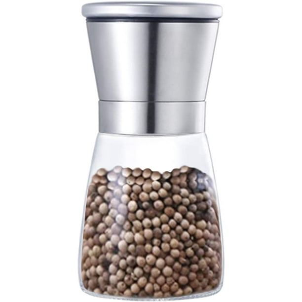 Mini Pepper Grinder, Spice Mill, Pepper Mill Salt Shaker for Professional Chef. Brushed
