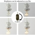 thumbnail image 4 of TOMIYA White Wood Swag light Bedroom Plug in Hanging Lamp with Cord Dimmer Switch 11.5FT, 4 of 8