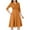 Orange, variant on Women's V Neck Three Quarter Sleeve Church Work Dress with Pockets, Modest Office Dress, Professional Wear, Comfortable Fabric, Knee Length,Black M
