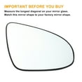 thumbnail image 3 of Unique Bargains Right Passenger Side Rearview Mirror Glass Replacement Heated White Glass Fit for Citroen C1 2014-2022, 3 of 6
