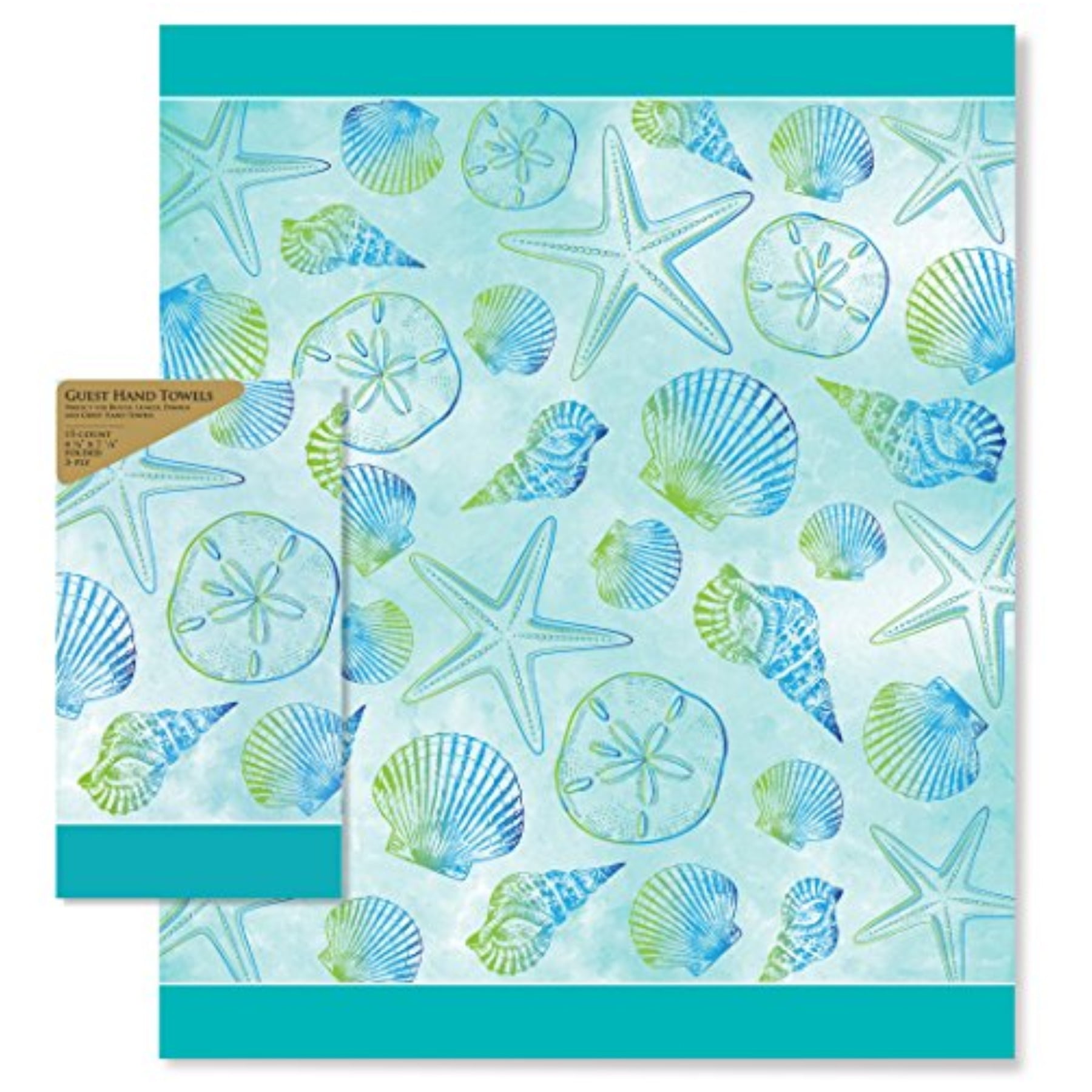 Paper Guest Hand Towels Seashells