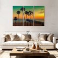 thumbnail image 2 of Elephant Stock California Beach Dock Wall Art - Horizontal Multi Panel Canvas - Living Room Wall Decor - Nautical Multi Panel - Teal And Orange Decor - 74" x 48", 2 of 4