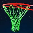 thumbnail image 3 of Durable Basketball Goal Net, Glow In The Dark Outdoor Replacement Net For Heavy Duty Hoop Net, Official NCAA & NBA Basketball Size, Easy To Install And Weatherproof, 3 of 5
