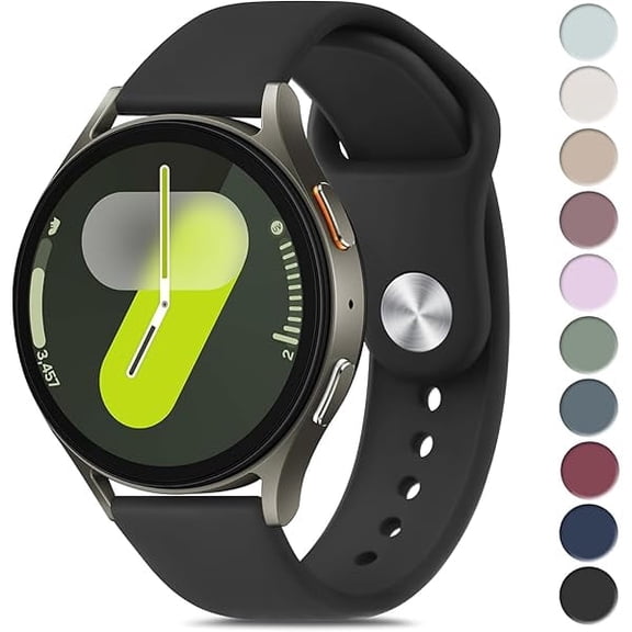 Compatible with Samsung Galaxy Watch 7 / FE Band 40mm 44mm, 20mm Soft Silicone Sport Replacement Strap for Galaxy Watch 7 Band Women Men