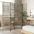 thumbnail image 4 of vidaXL Room Divider 5 Panels Gray Poly Rattan, 4 of 10