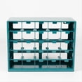 thumbnail image 3 of 25 piezas de cajón de almacenamiento transparente combinado con caja negra extraíble para clasificar piezas y herrajes., 3 of 5
