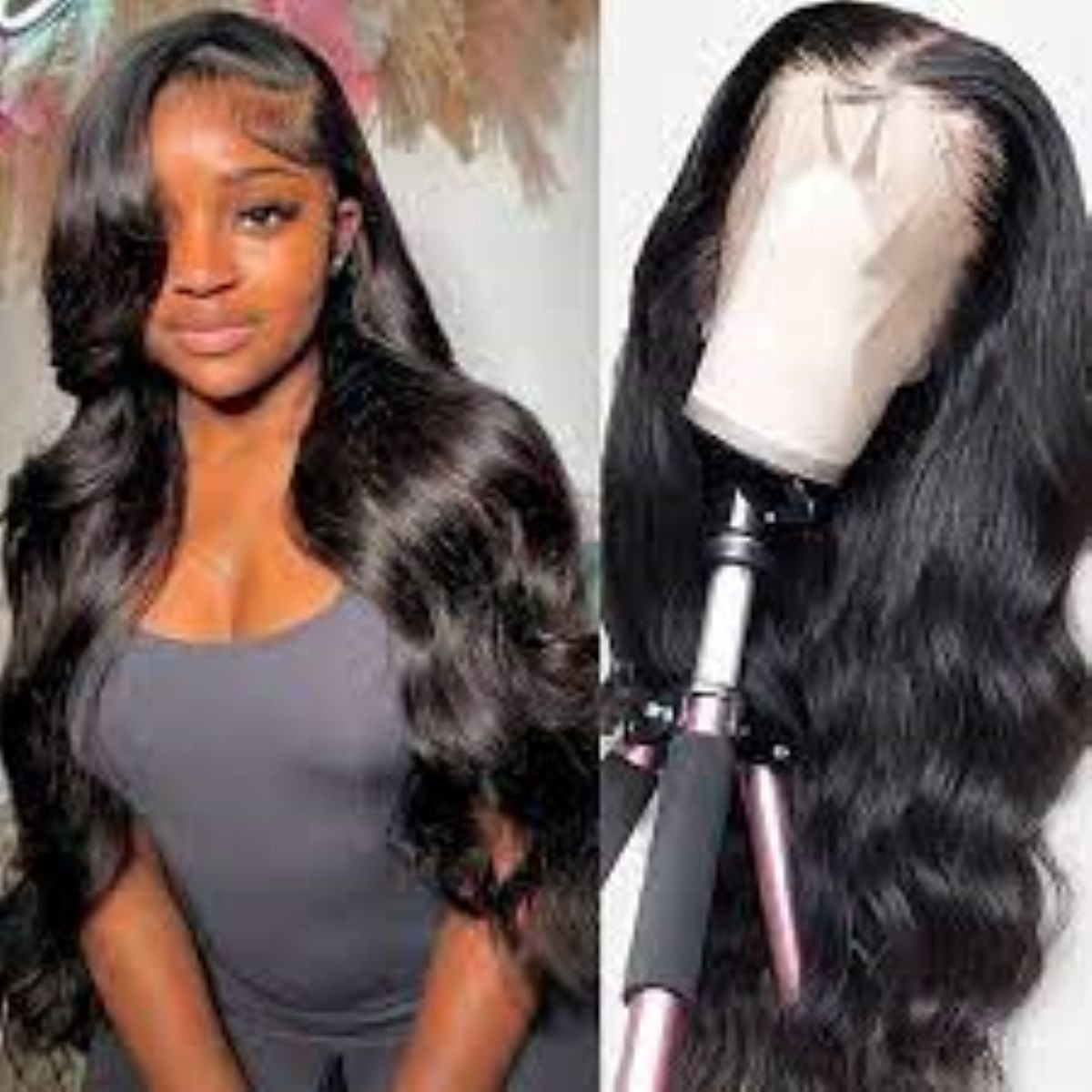 Brazellian Lace Front Wig 26 Inch Human Hair - Black