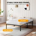 thumbnail image 1 of GloryStar 14 Inch Metal Bed Frame, Easy Assembly Platform Bed Frame with Steel Slats Anti-Slip Support, Noise Free, No Box Spring Needed with Ample Storage, Black, Twin Size, 1 of 6