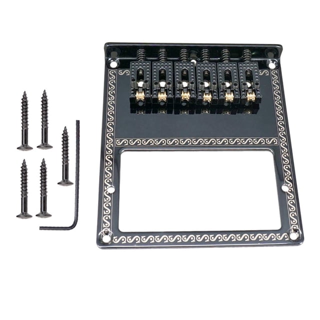 de Puente para Guitarra Eléctrica Silla de Llave de Tornillo para Guitarra TL Eléctrica de Color Negro