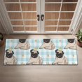 thumbnail image 2 of Pug with Crown Door Rugs,Washable Non Slip Door Mats Indoor,Decorative Door Mats,Entry Mat Indoor for Entrance,Bedroom,Kitchen,Bathroom,16"x47", 2 of 6