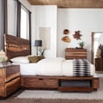 thumbnail image 2 of Winslow Wood Queen Storage Panel Bed Smokey Walnut, 2 of 4