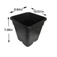 thumbnail image 3 of 10 Pack Nursery Pots, Square Plant Grow Pots Seedling Container Seed Starting Pots, 2/3/5/10 Gallon Thick Black Plastic Flower Pots, 3 of 10