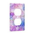 thumbnail image 2 of Yayeee Duplex Wall Plate 1-Gang 4.5"x2.7" Home Receptacle Light Switch Decorative Outlet Cover, Pastel Pink Marble Pattern, 2 of 7