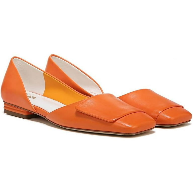 Franco Sarto A-Tracy Women's Tracy Square Toe Flat Ballets, Orange