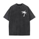 thumbnail image 4 of Tops para hombre, blusas y camisas de cuello redondo y manga corta para hombre, camisetas deportivas informales de color liso con cuello redondo y efecto desgastado, blusas de licra para hombre., 4 of 5