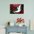thumbnail image 2 of Forest Canvas Wall Art Red and Black Bathroom Wall Decor Fall Pictures Mountain Waterfall Landscape Poster Tropical Tree Painting Nature Scenery Artwork for Living Room Bedroom Home Decorations 12x16, 2 of 6