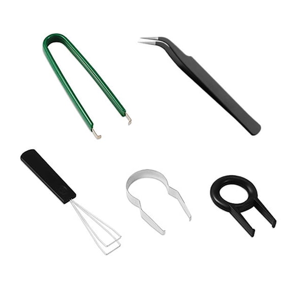 5PCS Mechanical Keyboard Cleaning Tools Keycap Puller, Switches Extractor, and Tweezers for Computer Keyboards Replaces